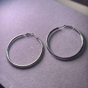 Sterling Silver Hoop Earrings NWOT